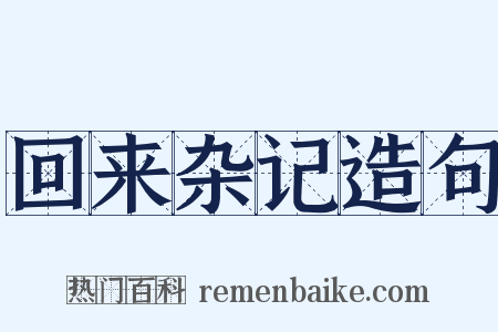 回来杂记造句是什么意思的图片